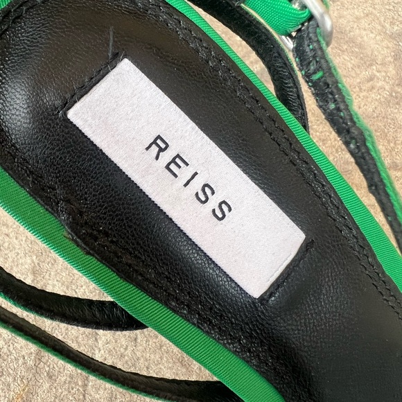 Reiss Bali Emerald Green Midi Heels Strappy Sandals size EU 38 - Picture 10 of 16